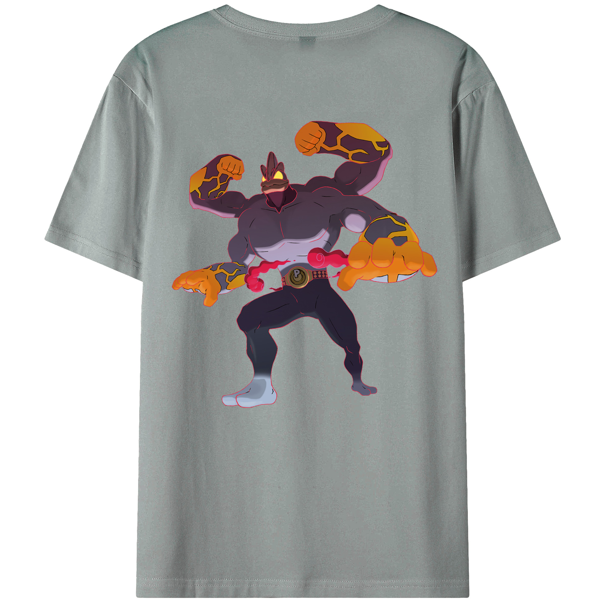 （画像用） ポケットモンスター Pokémon 綿100％ メンズ半袖Tシャツ（バックプリント） 通気性